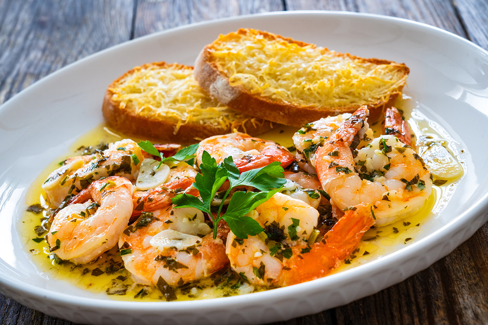 Herbed shrimp