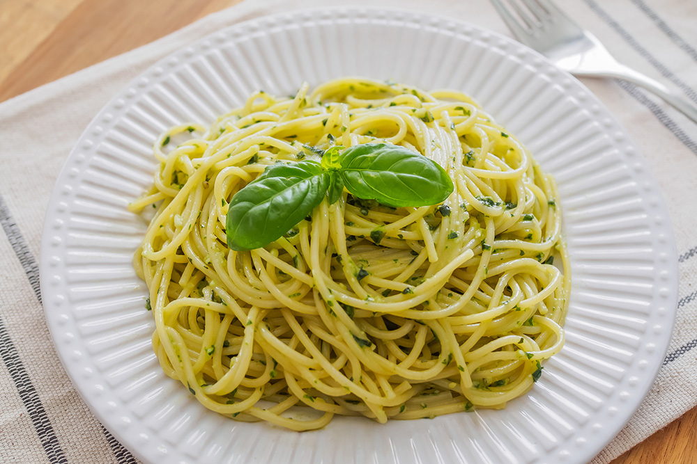Capellini with Basil Pesto